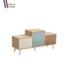 Meuble de rangement EX AEQUO - Chêne Clair - Porcelaine - Curacao - Terracotta - 127