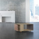 Table basse LIGATIO Chêne Clair - Abricot - Graphite