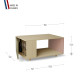 Table basse LIGATIO Chêne Clair - Olive - Abricot