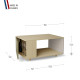 Table basse LIGATIO Chêne Clair - Olive - Cachemire