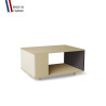 Table basse LIGATIO Chêne Clair - Porcelaine - Graphite