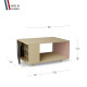 Table basse LIGATIO Chêne Clair - Graphite - Abricot