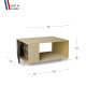 Table basse LIGATIO Chêne Clair - Graphite - Curry