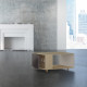 Table basse LIGATIO Chêne Clair - Graphite - Cachemire
