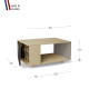 Table basse LIGATIO Chêne Clair - Graphite - Sienne