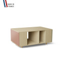 Table basse GRANDE LIGATIO Chêne Clair - Abricot - Olive