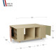 Table basse GRANDE LIGATIO Chêne Clair - Abricot - Olive