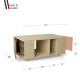 Table basse GRANDE LIGATIO Chêne Clair - Terracotta - Abricot