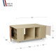 Table basse GRANDE LIGATIO Chêne Clair - Terracotta - Cachemire