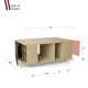 Table basse GRANDE LIGATIO Chêne Clair - Tropical - Abricot