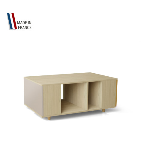 Table basse GRANDE LIGATIO Chêne Clair - Cachemire - Curry