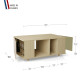 Table basse GRANDE LIGATIO Chêne Clair - Cachemire - Olive