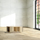Table basse GRANDE LIGATIO Chêne Clair - Porcelaine - Graphite