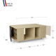 Table basse GRANDE LIGATIO Chêne Clair - Graphite - Cachemire