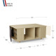 Table basse GRANDE LIGATIO Chêne Clair - Graphite - Porcelaine
