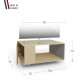 Meuble TV NEXIUM Chêne Clair - Terracotta - Cubanite