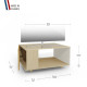 Meuble TV NEXIUM Chêne Clair - Curry - Porcelaine