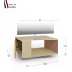 Meuble TV NEXIUM Chêne Clair - Curry - Terracotta