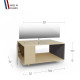 Meuble TV NEXIUM Chêne Clair - Cachemire - Graphite