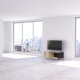 Meuble TV NEXIUM Chêne Clair - Porcelaine - Graphite