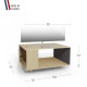 Meuble TV NEXIUM Chêne Clair - Porcelaine - Graphite