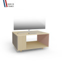 Meuble TV NEXIUM Chêne Clair - Sienne - Abricot