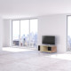 Meuble TV NEXIUM Chêne Clair - Graphite - Abricot