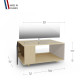 Meuble TV NEXIUM Chêne Clair - Graphite - Cachemire
