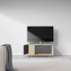 Meuble TV NEXIUM Chêne Clair - Graphite - Porcelaine