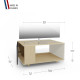 Meuble TV NEXIUM Chêne Clair - Graphite - Porcelaine