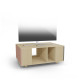 Meuble TV GRAND NEXIUM Chêne Clair - Abricot - Graphite