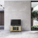 Meuble TV GRAND NEXIUM Chêne Clair - Terracotta - Abricot