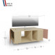 Meuble TV GRAND NEXIUM Chêne Clair - Terracotta - Abricot