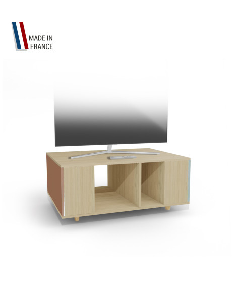 Meuble TV GRAND NEXIUM Chêne Clair - Terracotta - Curaçao