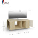 Meuble TV GRAND NEXIUM Chêne Clair - Olive - Porcelaine
