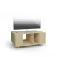 Meuble TV GRAND NEXIUM Chêne Clair - Olive - Porcelaine