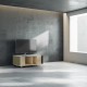 Meuble TV GRAND NEXIUM Chêne Clair - Olive - Graphite