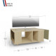 Meuble TV GRAND NEXIUM Chêne Clair - Porcelaine - Olive