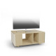 Meuble TV GRAND NEXIUM Chêne Clair - Porcelaine - Olive