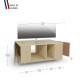 Meuble TV GRAND NEXIUM Chêne Clair - Sienne - Terracotta