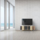 Meuble TV GRAND NEXIUM Chêne Clair - Graphite - Terracotta
