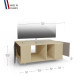 Meuble TV GRAND NEXIUM Chêne Clair - Graphite - Sienne