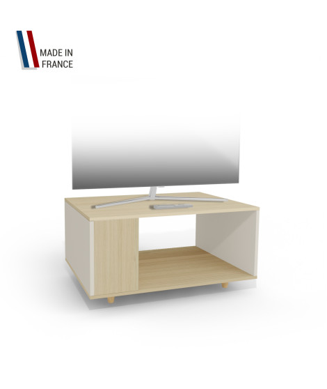 Meuble TV NEXIUM Chêne Clair - Porcelaine - Chêne Clair - Porcelaine