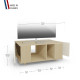 Meuble TV GRAND NEXIUM Chêne Clair - Porcelaine - Chêne Clair - Porcelaine
