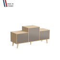 Meuble de rangement EX AEQUO - Chêne Clair - Sienne - 127,5x60,5cm