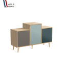 Meuble de rangement GRAND EX AEQUO - Chêne Clair - Cubanite - Curacao - Tropical - 127,4x74,5cm