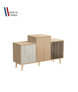 Meuble de rangement GRAND EX AEQUO - Chêne Clair - Pin Cap Ferret - Chêne Clair - Chêne Vintage - 127,4x74,5cm