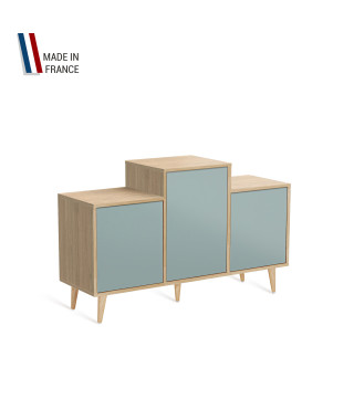 Meuble de rangement GRAND EX AEQUO - Chêne Clair - Curaçao - 127,4x74,5cm