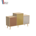 Meuble de rangement GRAND EX AEQUO - Chêne Clair - Terracotta - Curry - Cachemire - 127,4x74,5cm