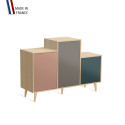 Meuble de rangement GRAND PODIUM - Chêne Clair - Abricot - Cubanite - Tropical - 127,4x88,5cm
